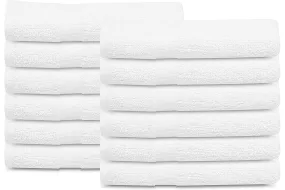 120 Bulk Pack New White 20X40 Cotton Blend Bath Towels Soft & Quick Dry 5 lb/dz 15 Dozen