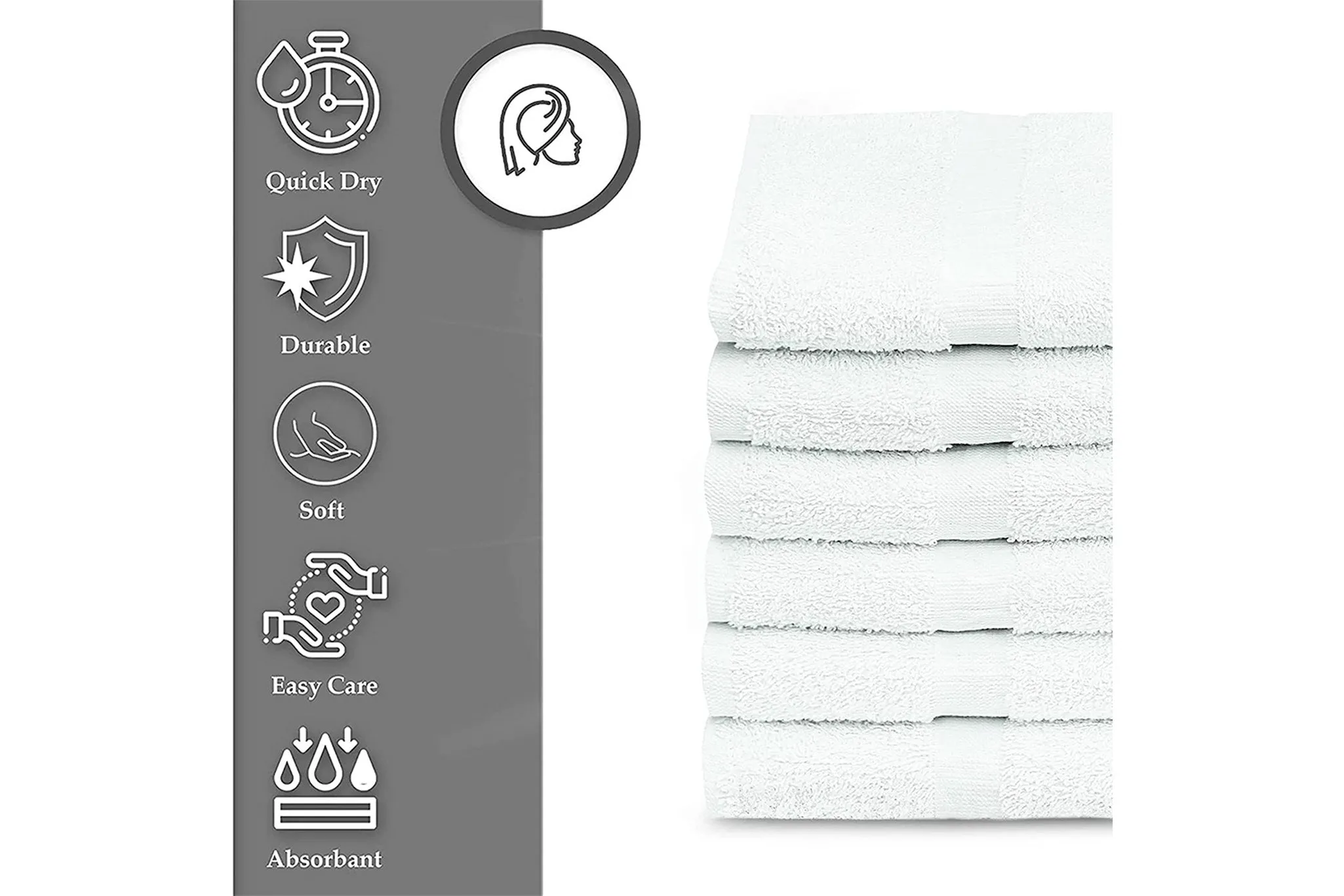 120 Bulk Pack New White 20X40 Cotton Blend Bath Towels Soft & Quick Dry 5 lb/dz 15 Dozen