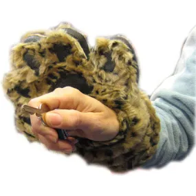 Adult Leopard Faux Fur Mittens