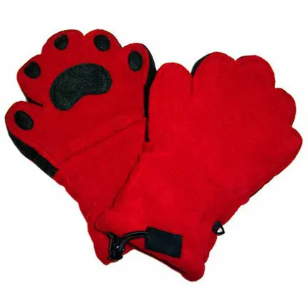 Adult Red Fleece Mittens