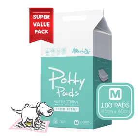 Altimate Pet Potty Pee Pads Antibacterial M 45cm x 60cm - 100pcs