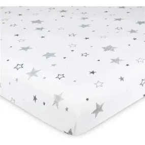 American Baby - Fitted Bassinet Sheet Printed 100% Natural Cotton Jersey Knit, Super Stars