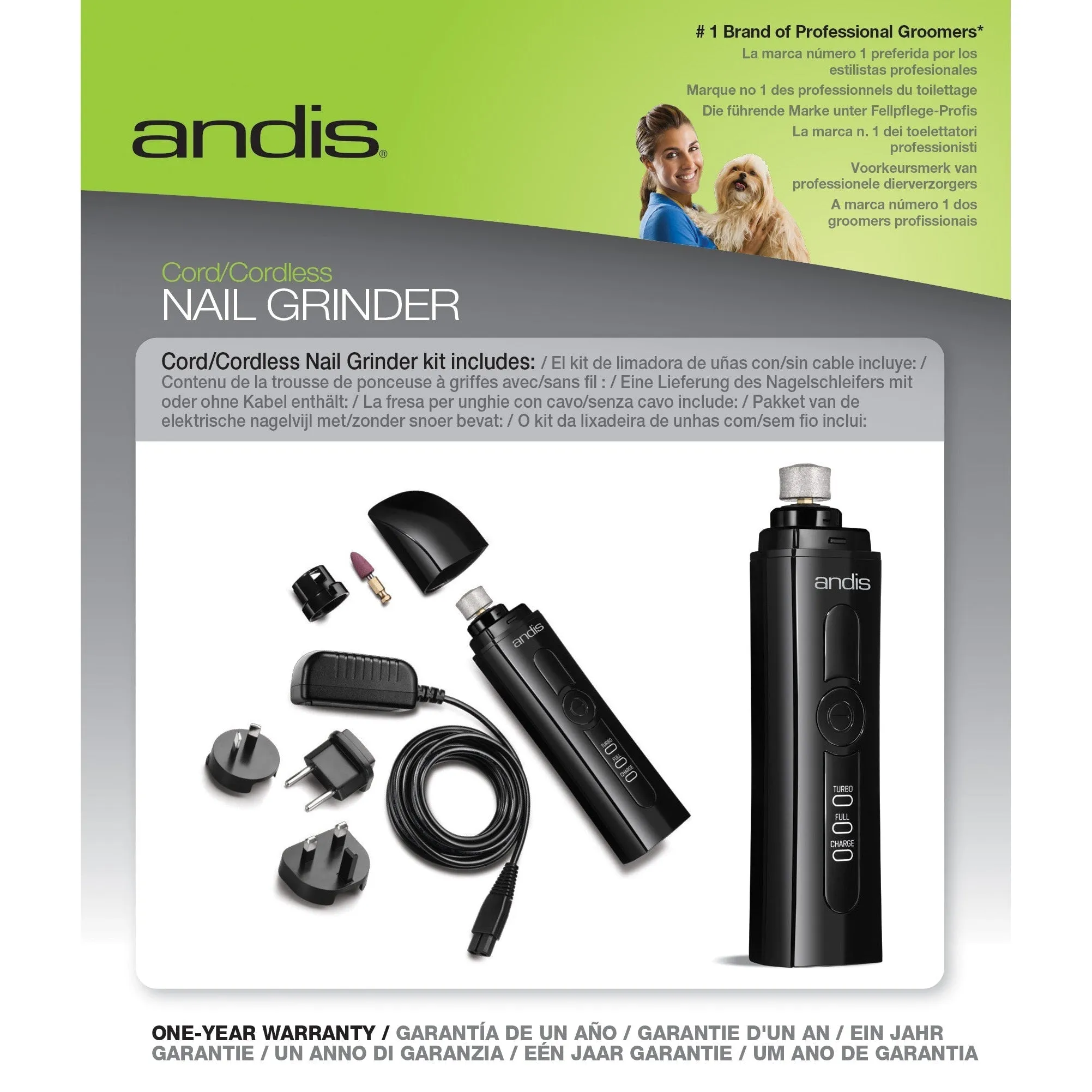 Andis 2-Speed Cordless Dog Nail Grinder