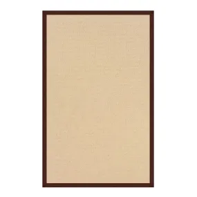 Benzara 2.83 x 1.83 Machine Tufted Wool Rug with Action Backing, Brown