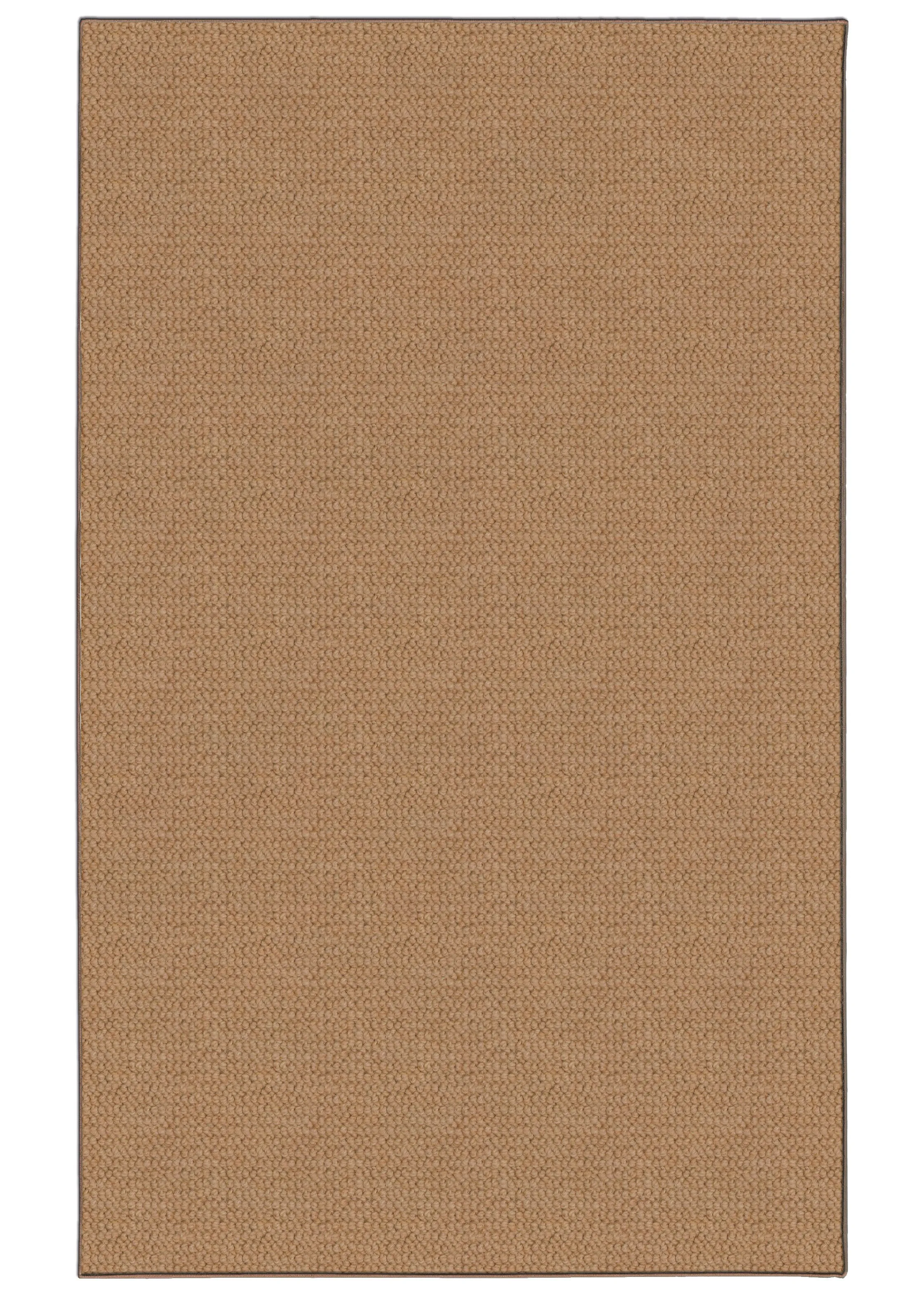 Benzara 8 X 2 Feet Hand Tufted Wool Rug with Jute Backing, Cork Brown