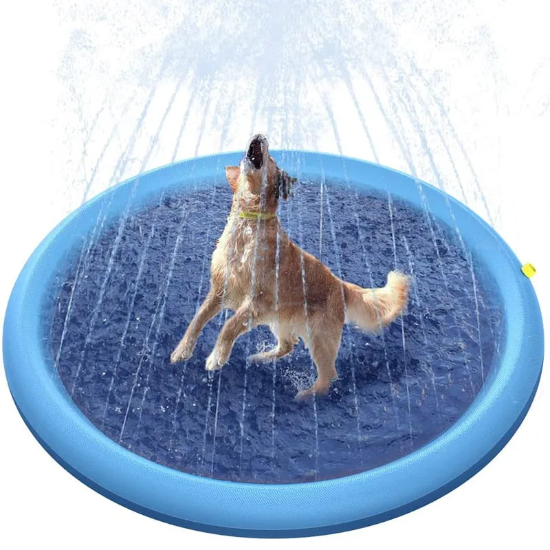 Best Dog Splash Sprinkler Pad Cooling Mat Swimming Pool Bathtub