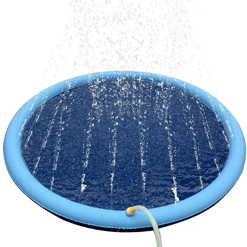 Best Dog Splash Sprinkler Pad Cooling Mat Swimming Pool Bathtub