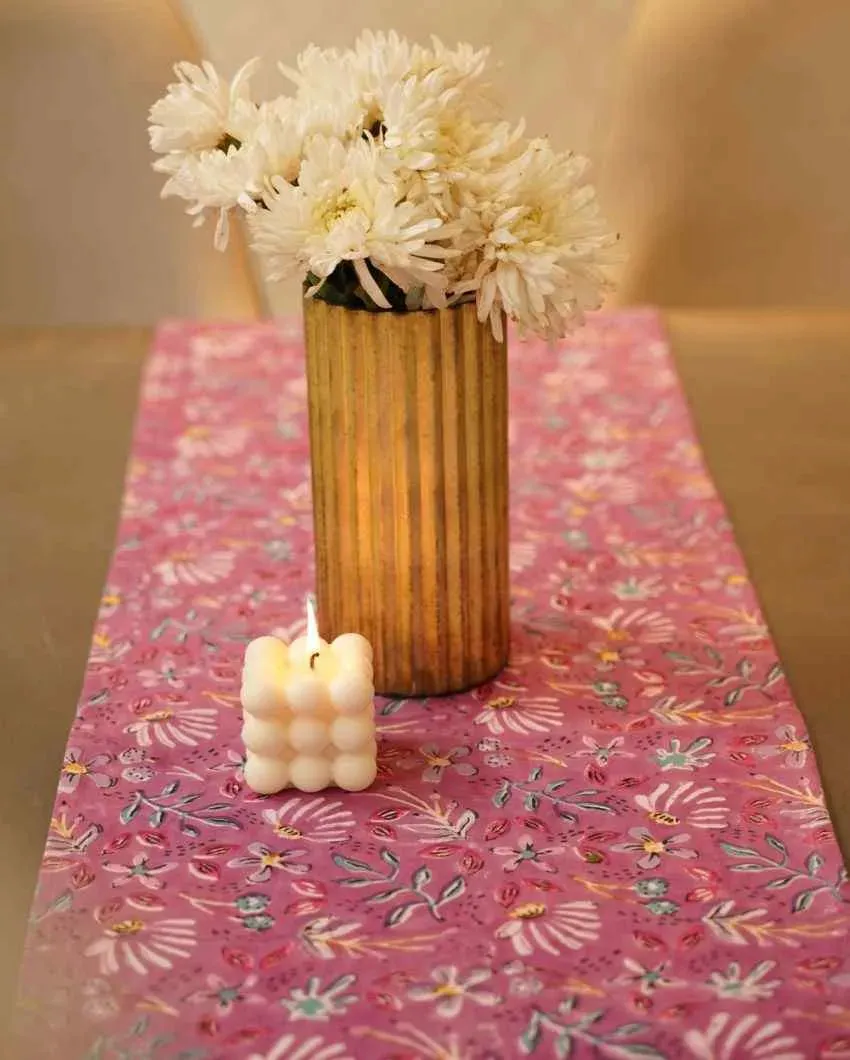 Blooming Cotton Table Runner