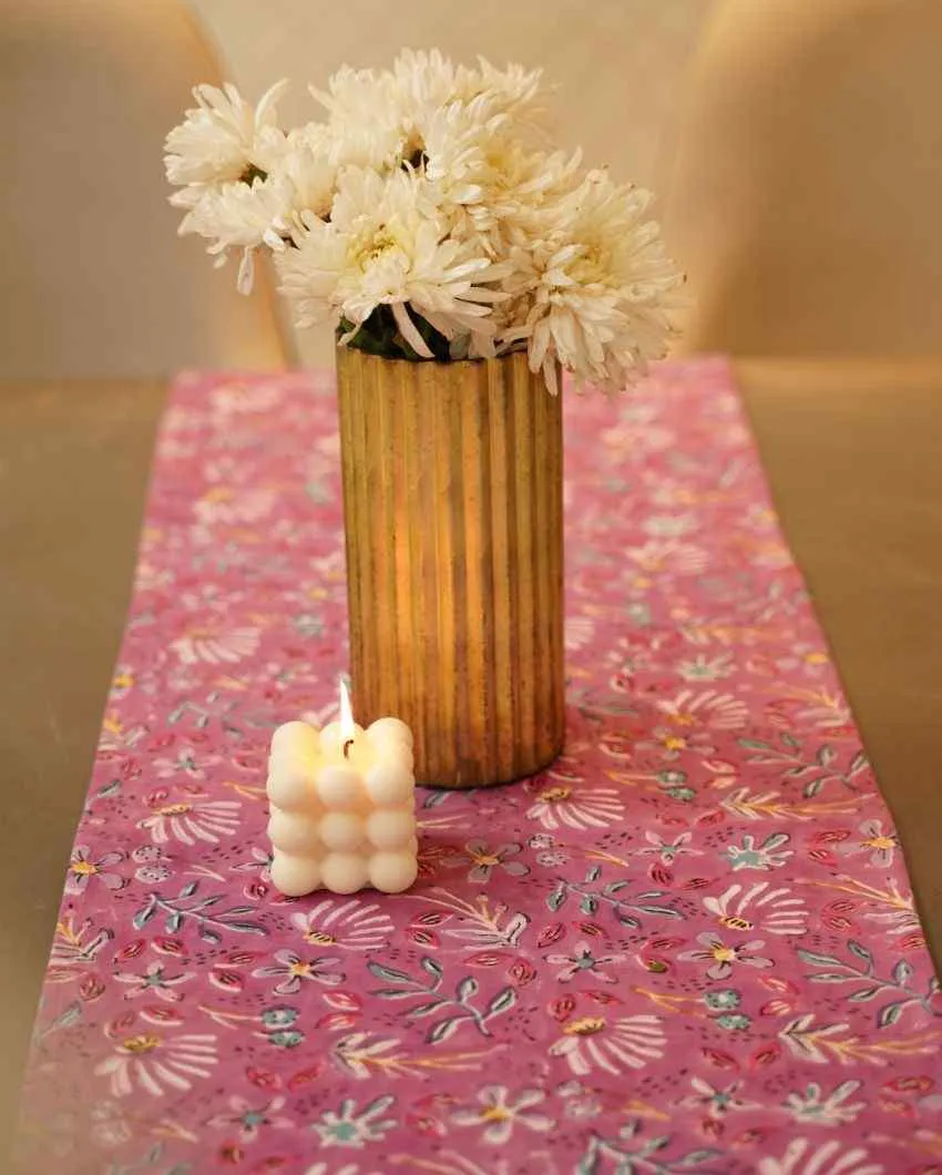 Blooming Cotton Table Runner