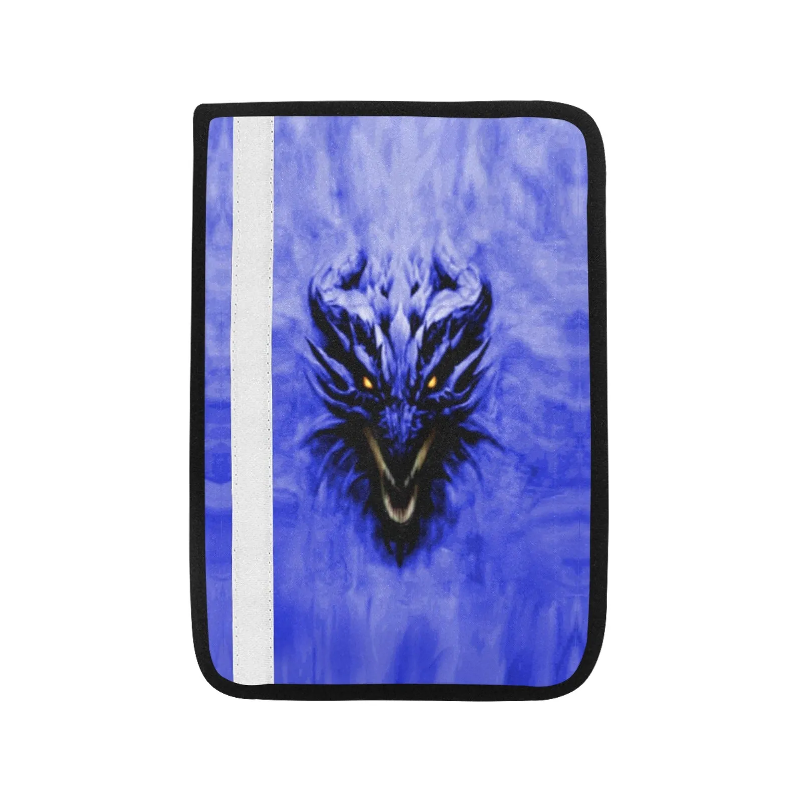 Blue Shadow Dragon Car Seat Belt Cover 7" x 10"