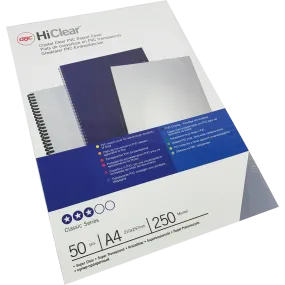 Branded Super-Clear PVC 250Micron Binding Report Covers (50)