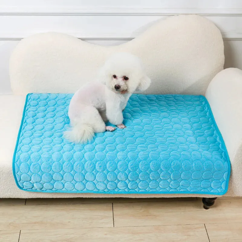 Cool Ice Silk Dog Mat – Summer Comfort Bed for Pets