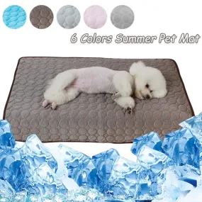 Cool Ice Silk Dog Mat – Summer Comfort Bed for Pets