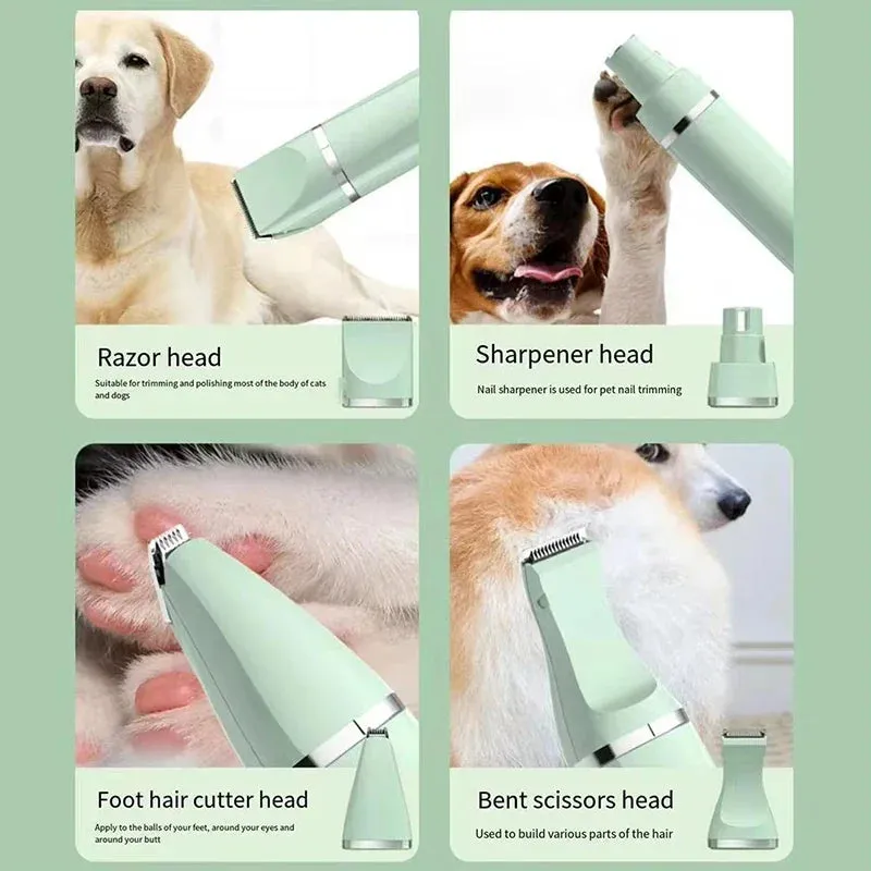 Cordless 4-In-1 Dog Grooming Clippers Set