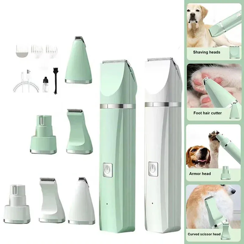 Cordless 4-In-1 Dog Grooming Clippers Set