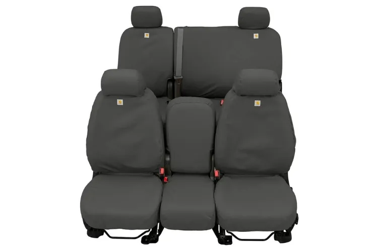 Covercraft SSC3479CAGY GMC Sierra 2500HD/3500HD 2021-2022 Carhartt SeatSaver Custom Front Seat Covers Grey