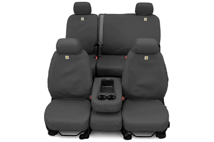 Covercraft SSC3479CAGY GMC Sierra 2500HD/3500HD 2021-2022 Carhartt SeatSaver Custom Front Seat Covers Grey