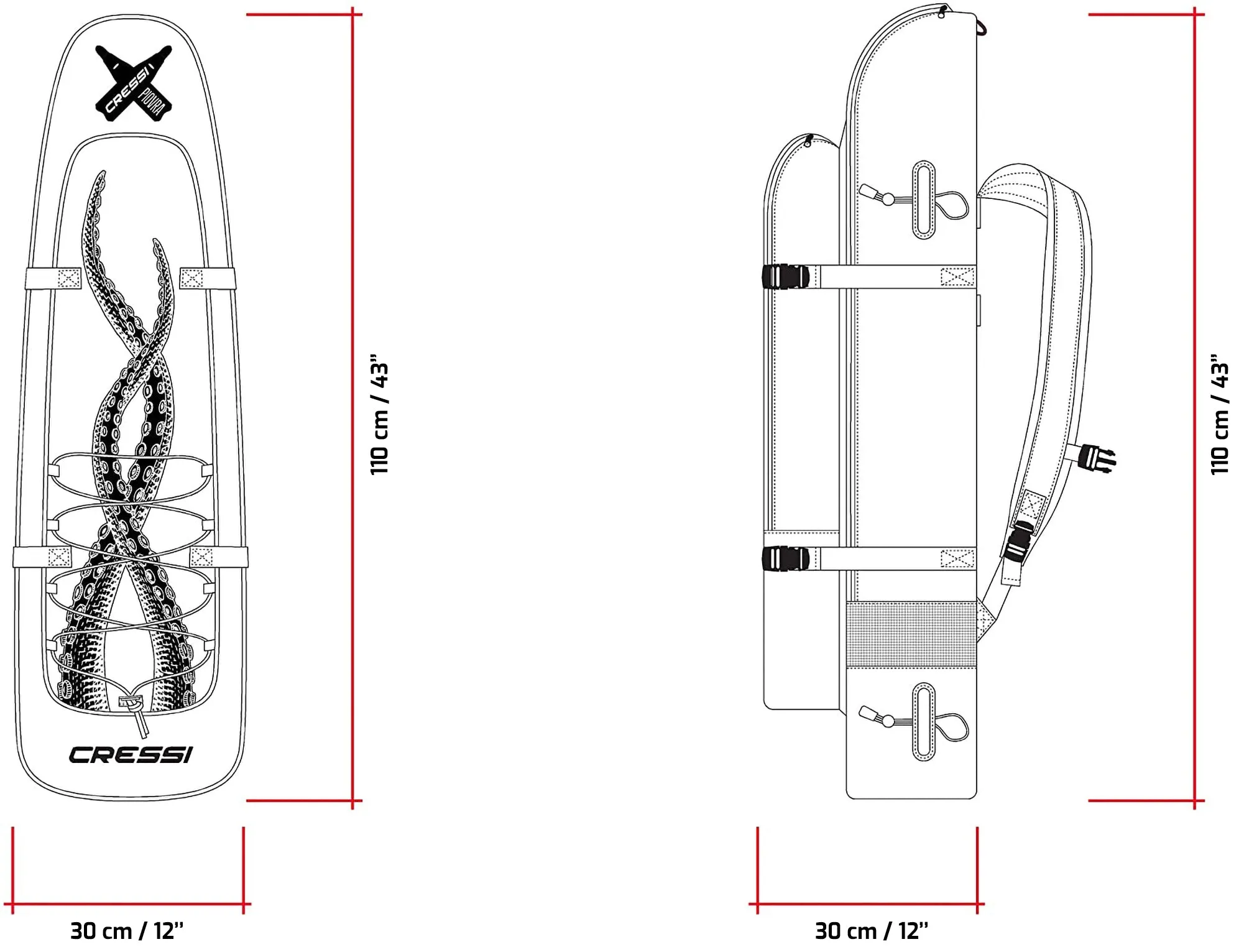 Cressi Piovra XL Backpack for Spearfishing & Freediving Gear