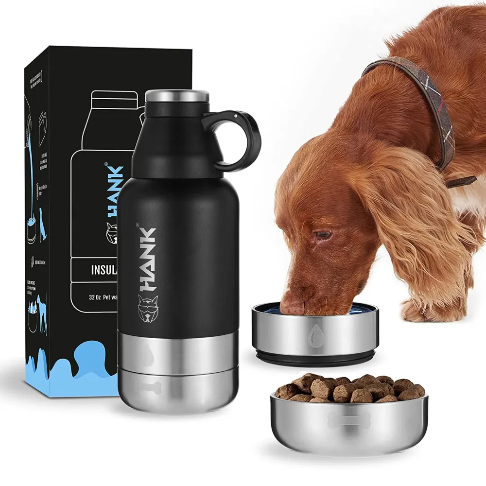 Hank Insulated 32oz Travel Water Bottle for Dogs