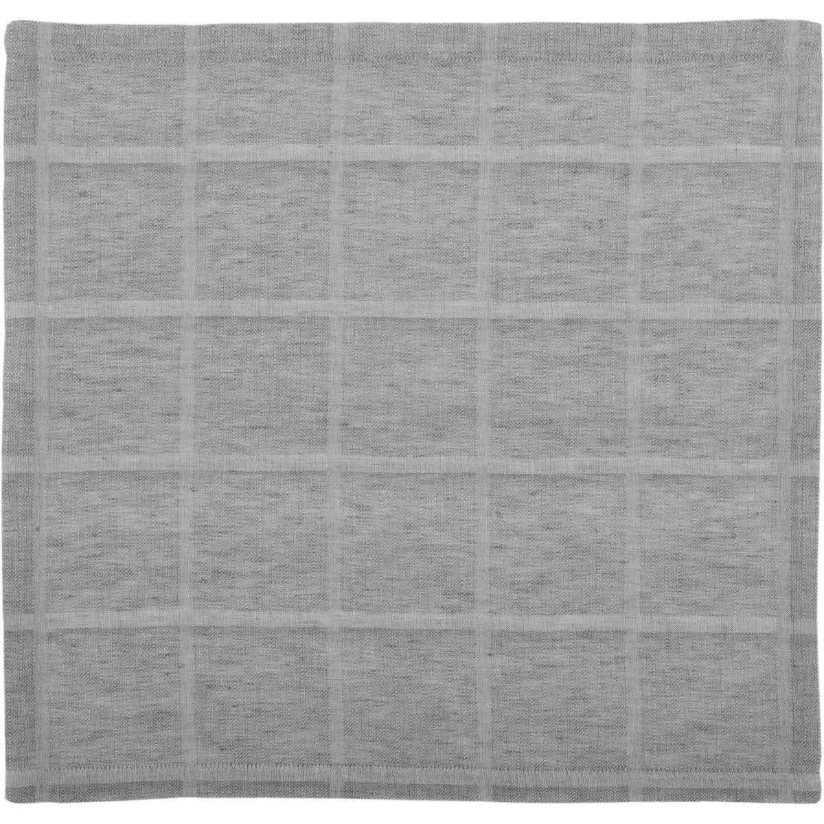 Julie Grey Plaid Napkin Set of 6 18x18 VHC Brands