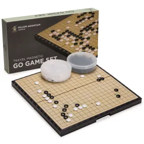 Large Magnetic 19x19 Go Game Set Board (14.6") with Single Convex Stones