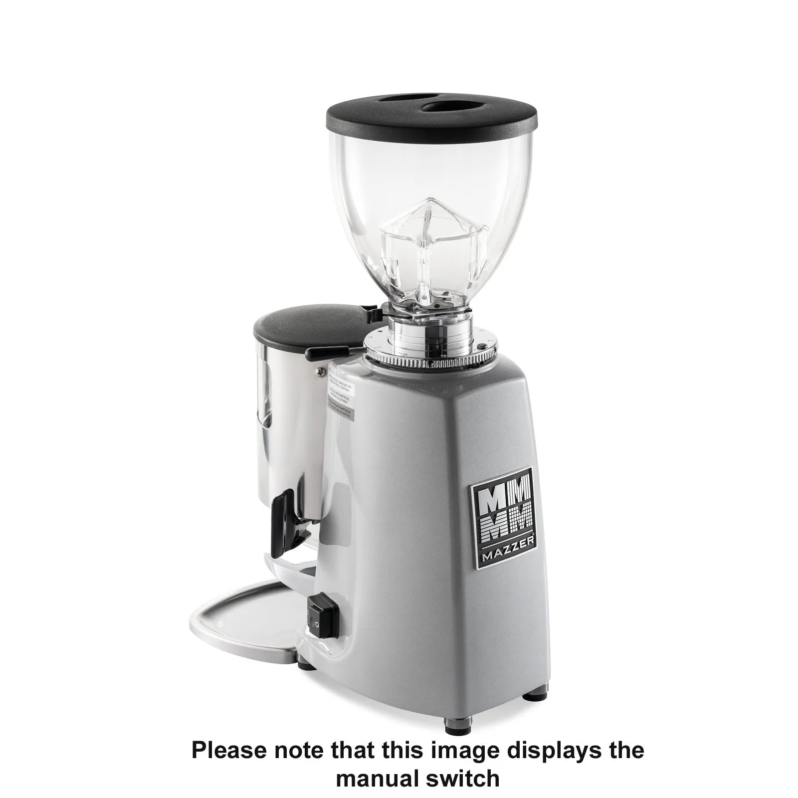 Mazzer Mini w/ Timer Switch Manual Doser Commercial Espresso Grinder - Silver