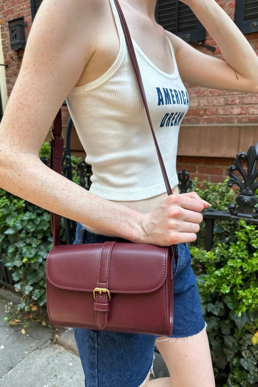 Mini Burgundy Shoulder Bag