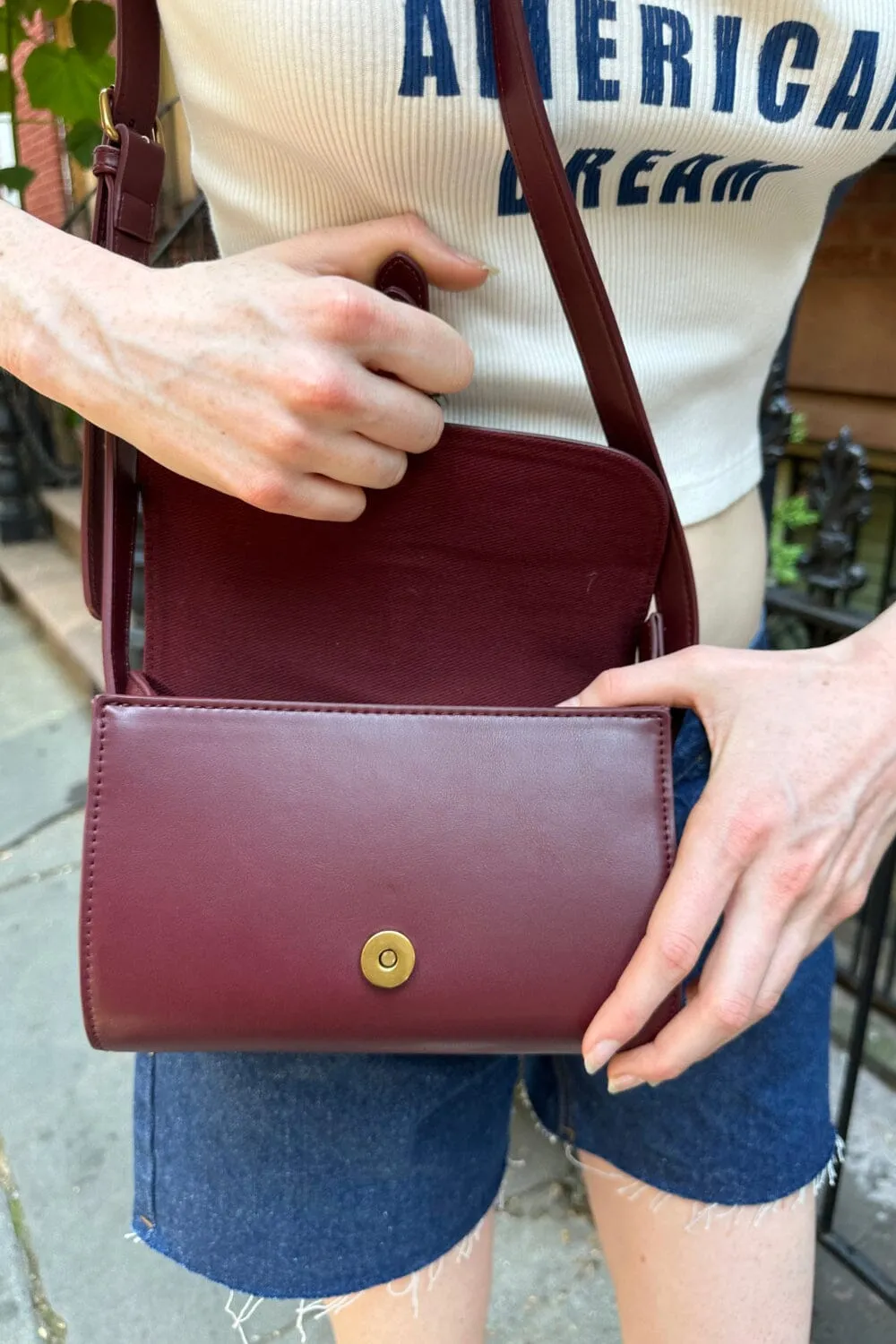 Mini Burgundy Shoulder Bag