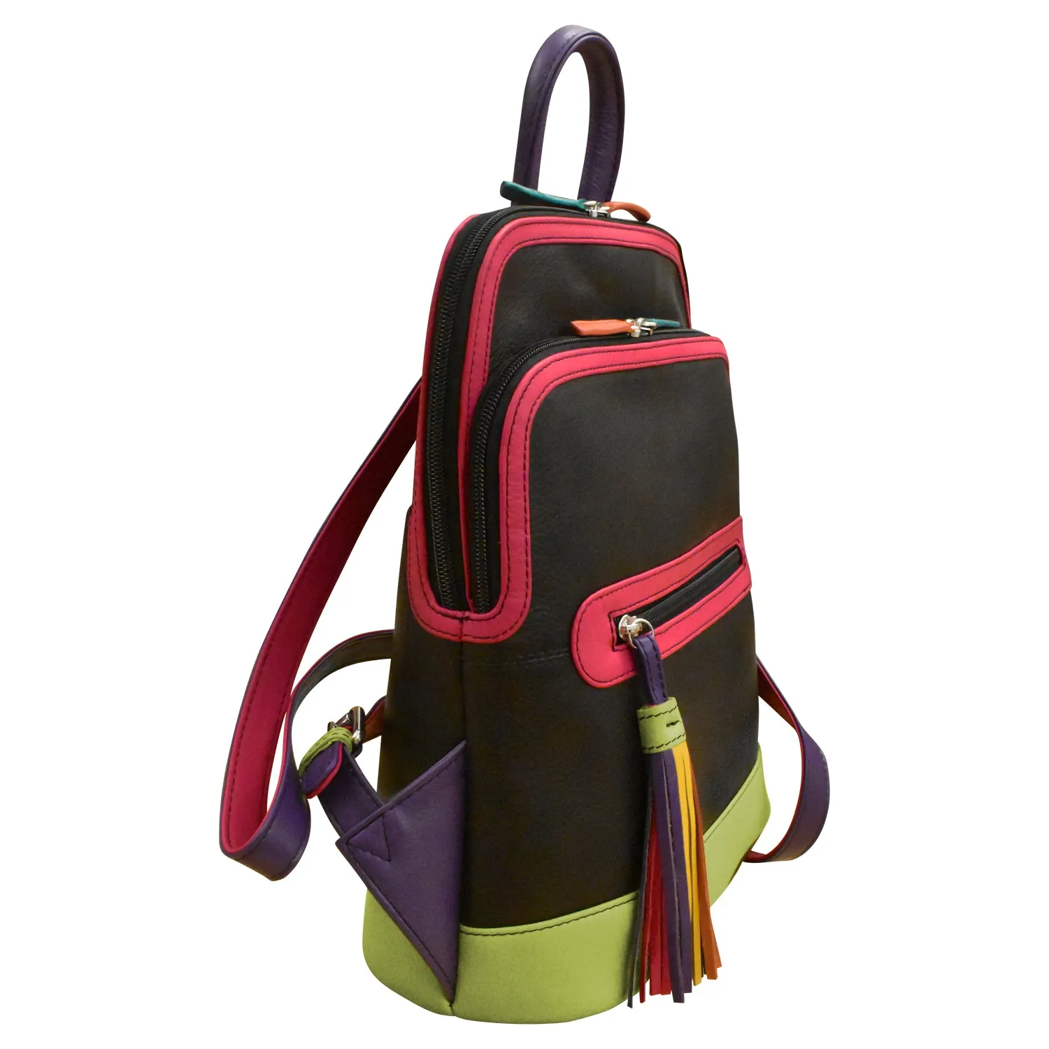 Multicolor Leather Backpack