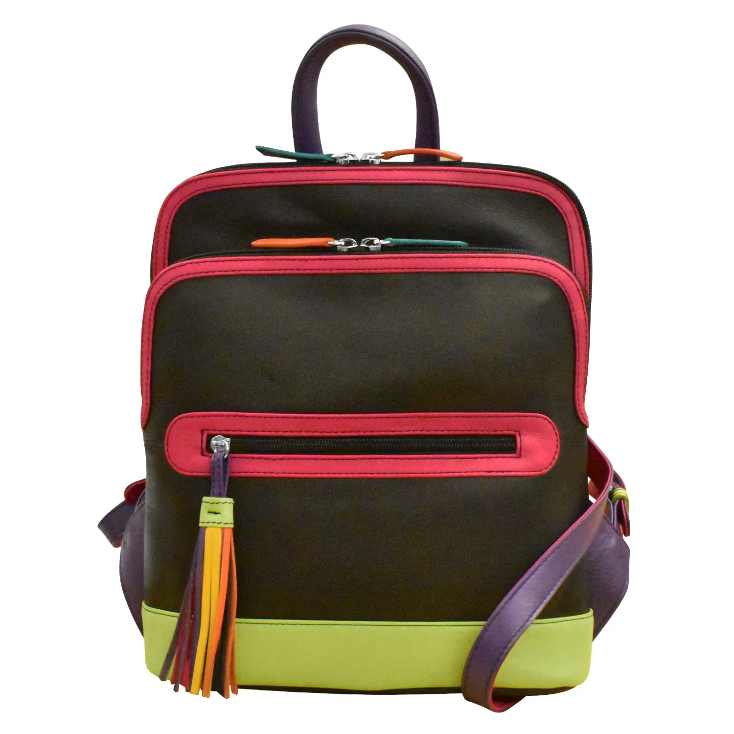 Multicolor Leather Backpack