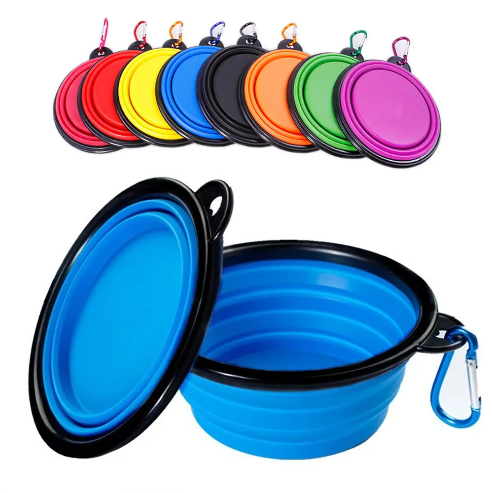 Pat and Pet Emporium | Pet Bowls | Collapsible Pet Bowl with Lid