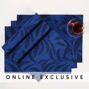 Petal Blue Cotton Table Mat Set of 6