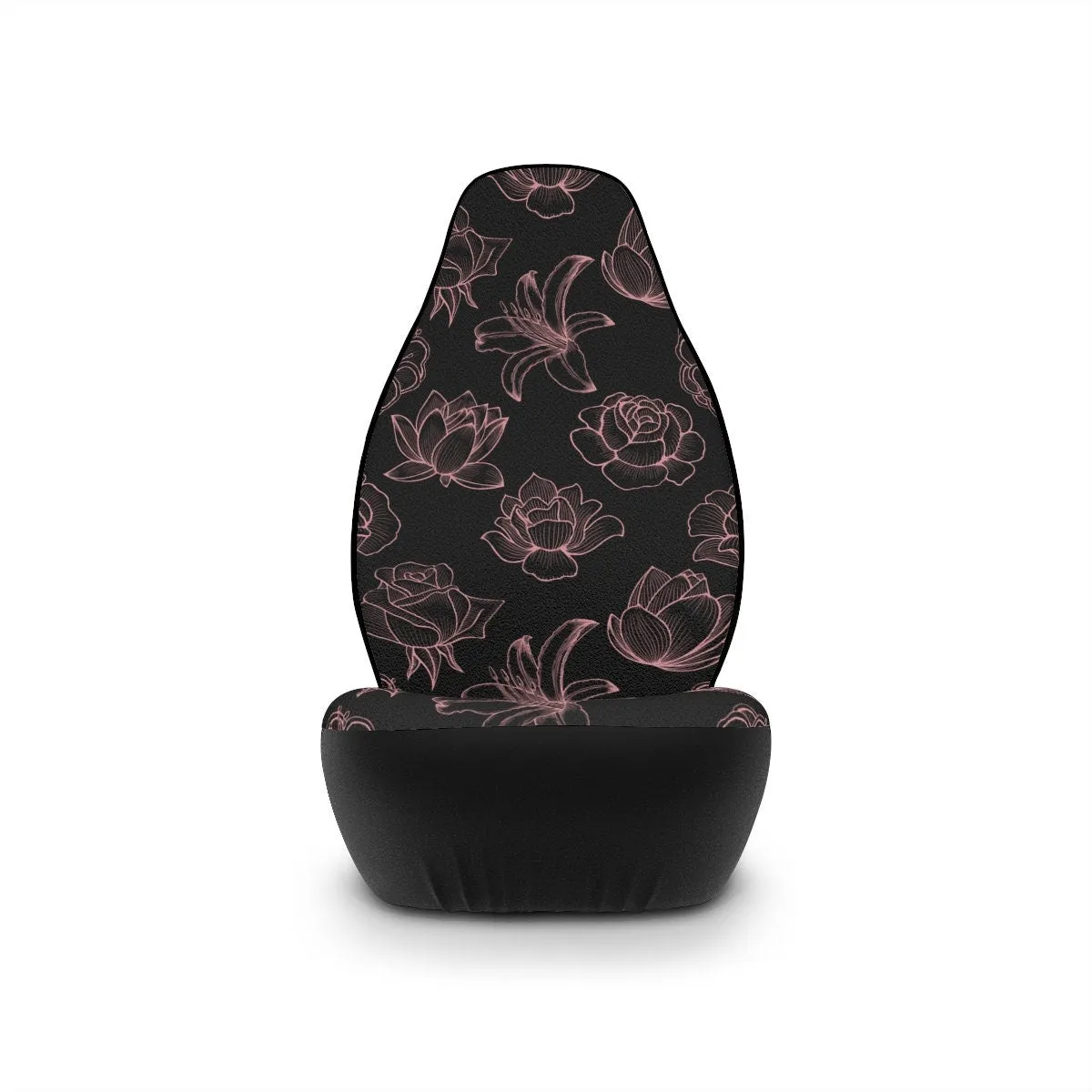 Pink Seat Covers for Cars, Car Seat Cover, Boho Flowers Hippie Car Accessories for Women, Floral Butterfly Universal Vehicle Seat Protectors