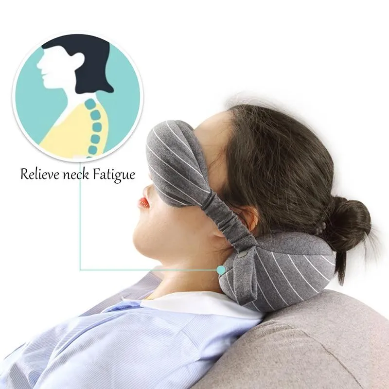 Portable multi-function eye mask & neck pillow