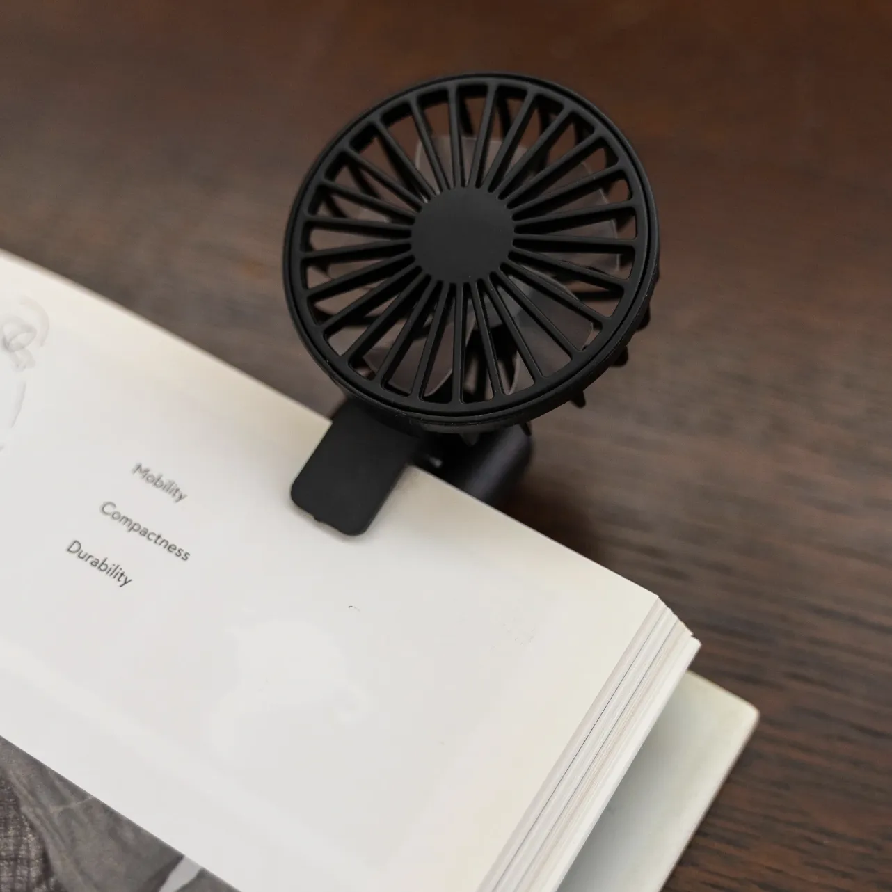 Rechargeable Book Fan