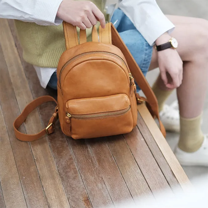 Small Rucksack Womens Leather Stylish Backpacks For Women