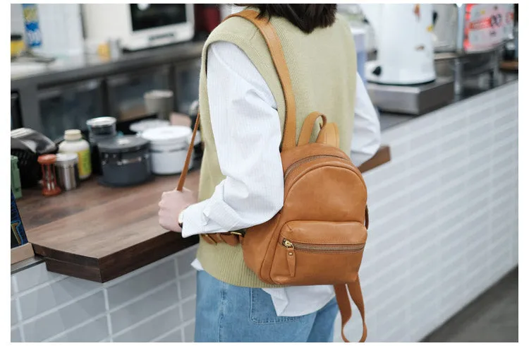 Small Rucksack Womens Leather Stylish Backpacks For Women