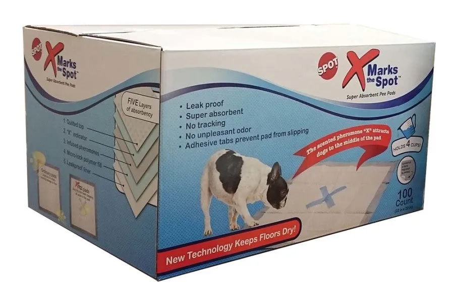 Spot X Marks The Spot Puppy Training Pads, White