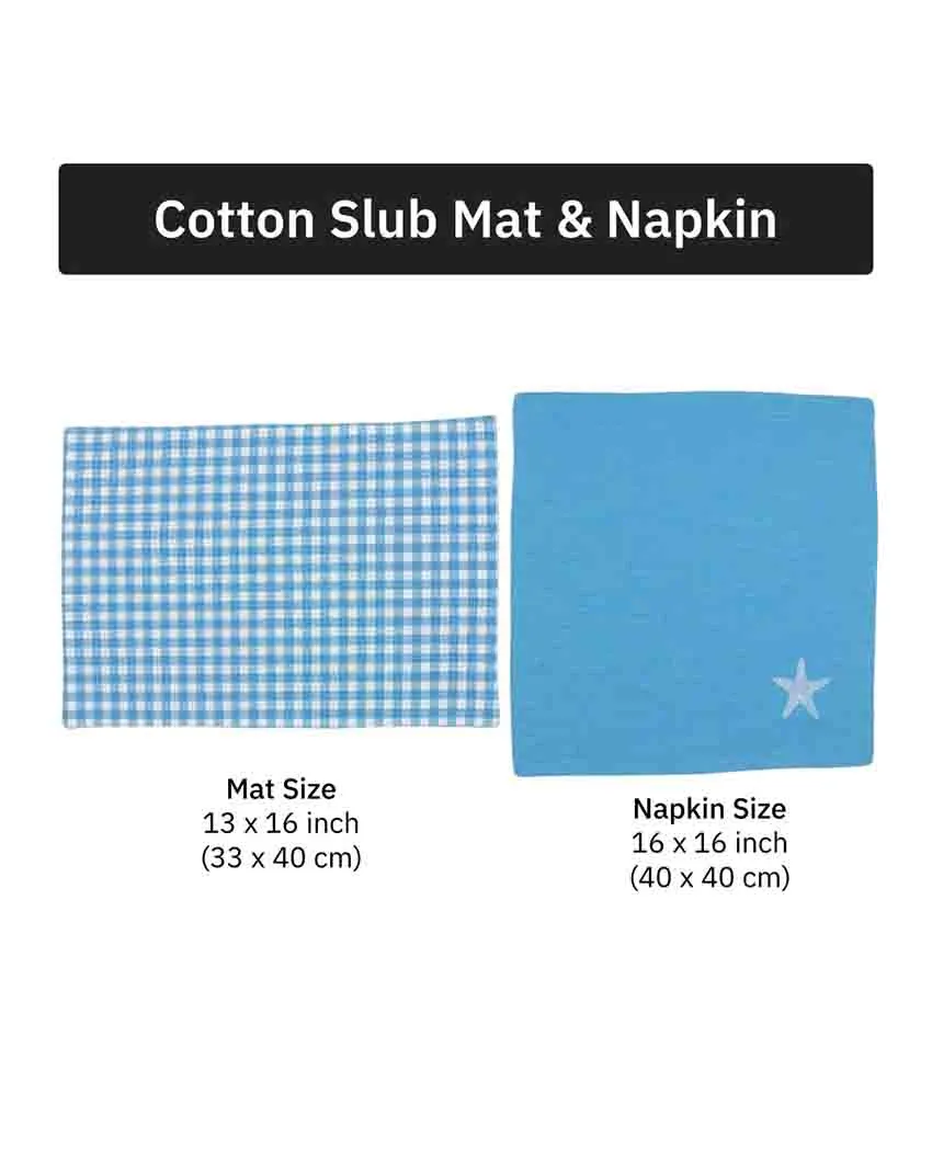 Starfish Soiree Cotton Slub Napkins & Mats Combo