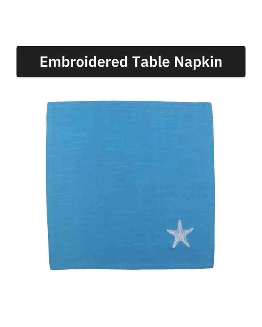 Starfish Soiree Cotton Slub Napkins & Mats Combo