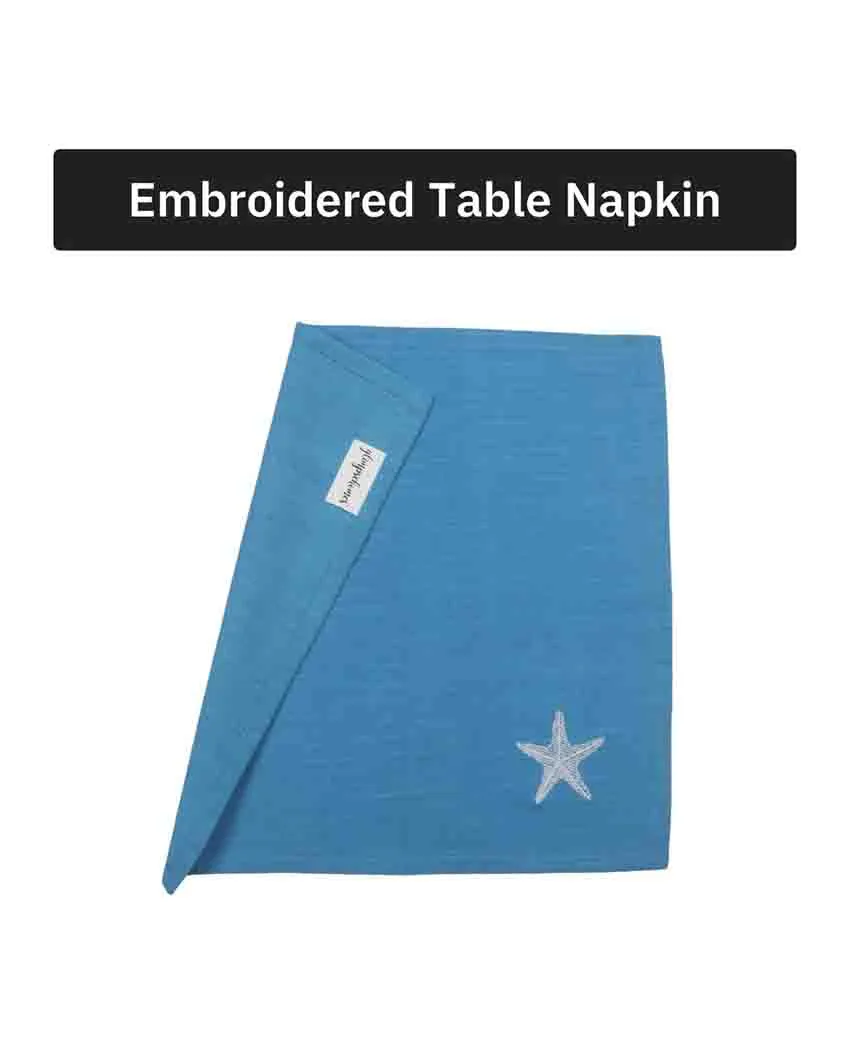 Starfish Soiree Cotton Slub Napkins & Mats Combo