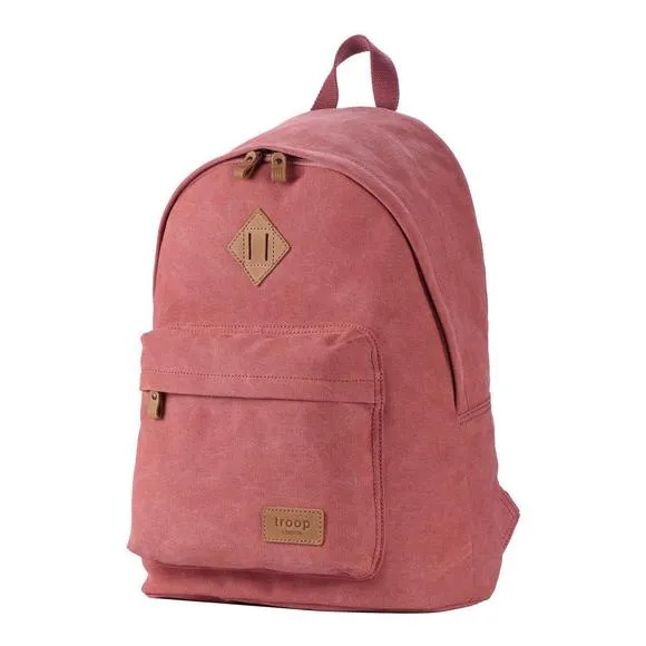 Troop London Organic Cotton Casual Day Backpack  | Pink