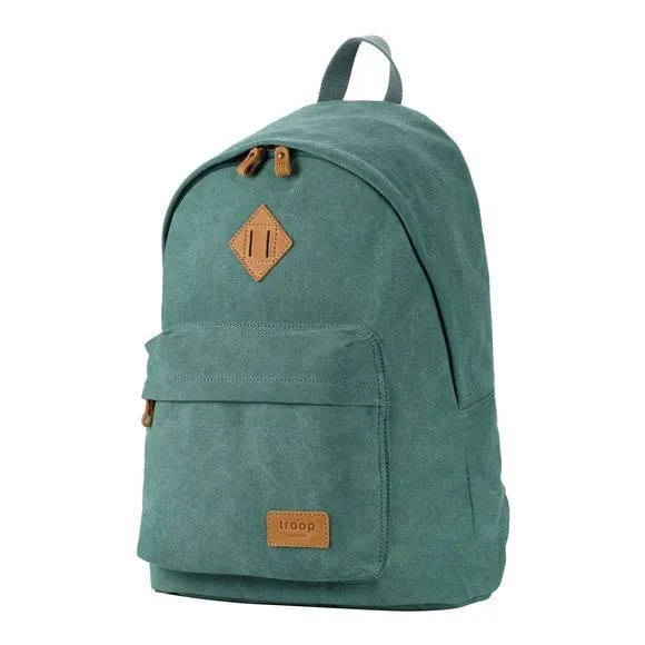 Troop London Organic Cotton Casual Day Backpack | Turquoise