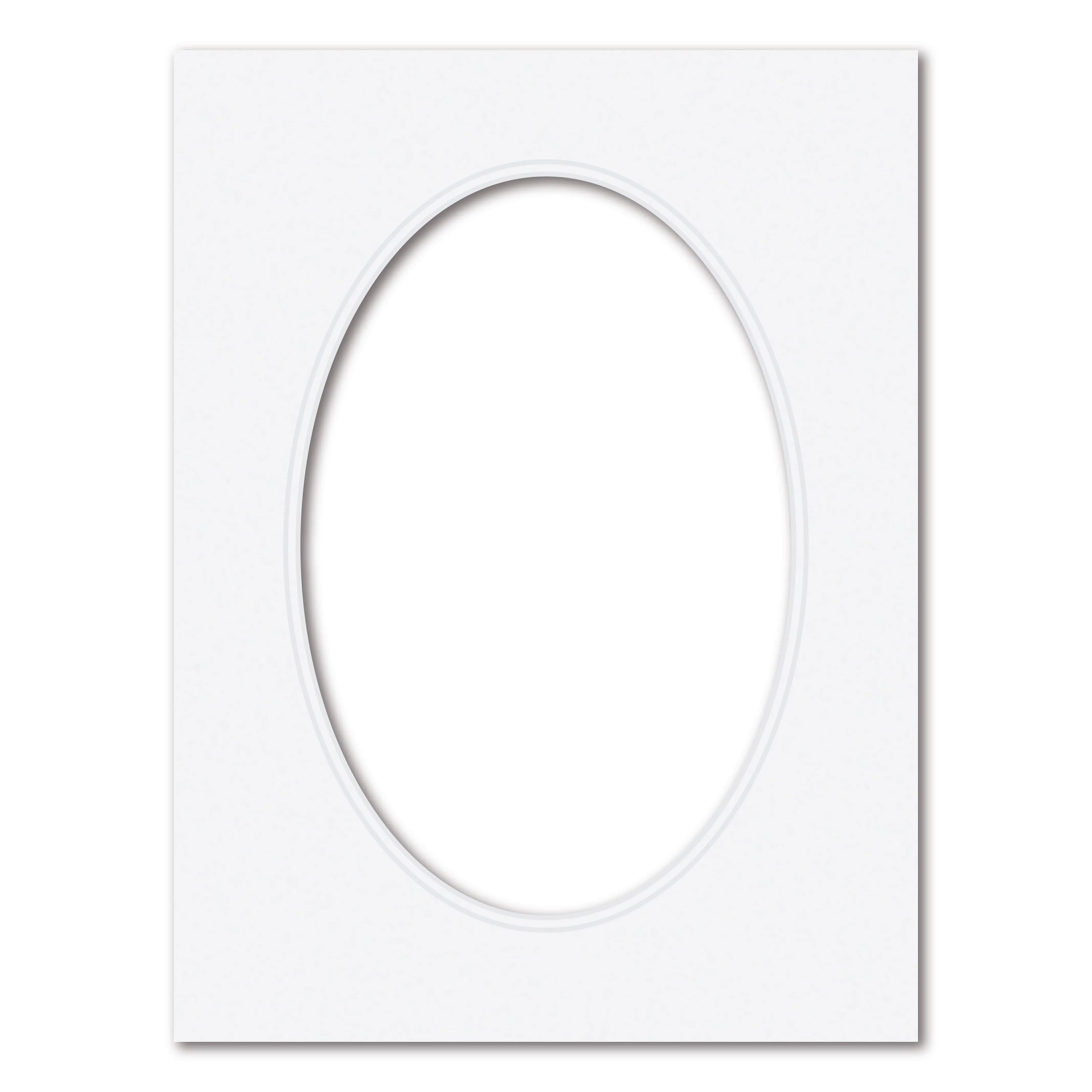 Ultimate White Double Acid-Free Oval Mat Board