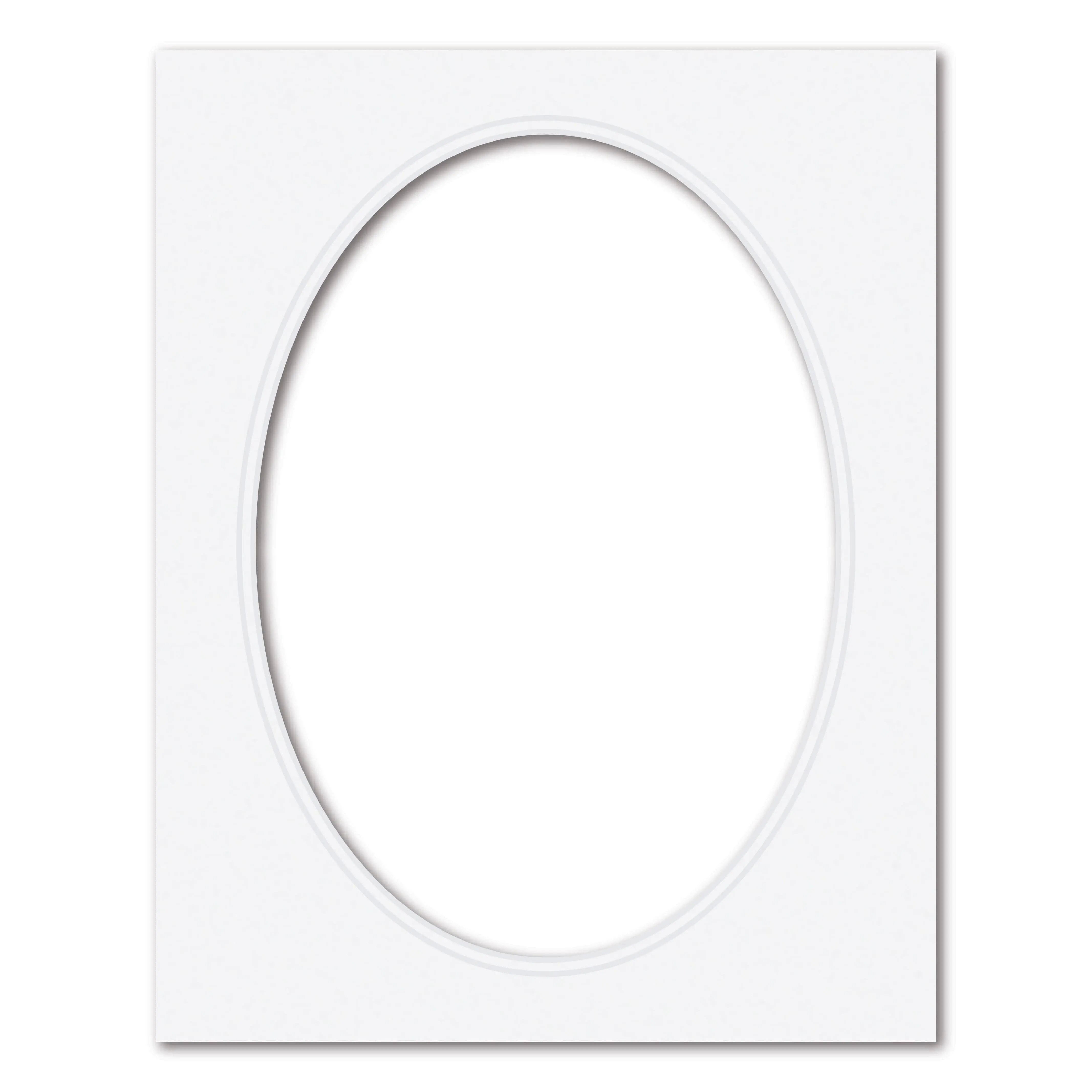 Ultimate White Double Acid-Free Oval Mat Board