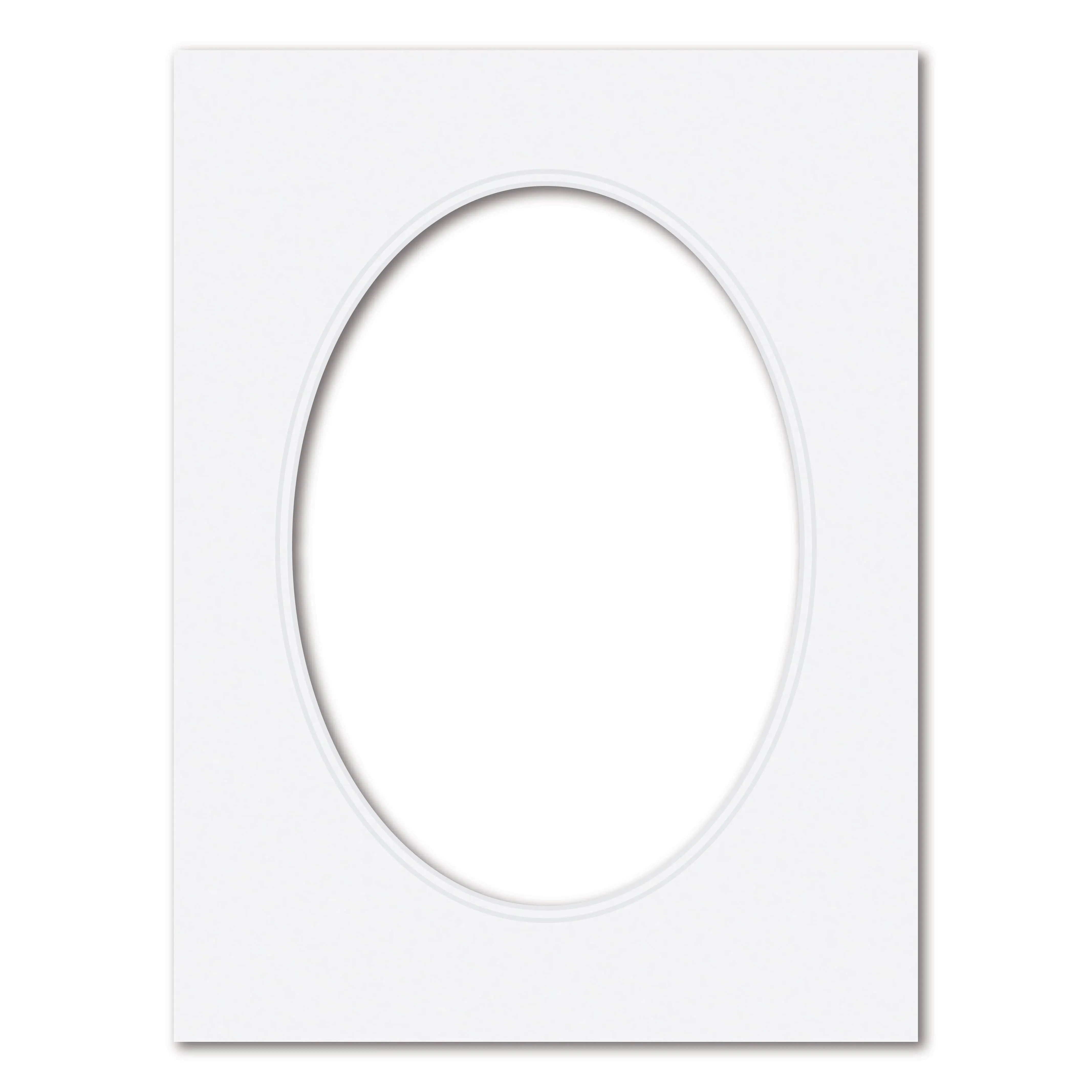 Ultimate White Double Acid-Free Oval Mat Board