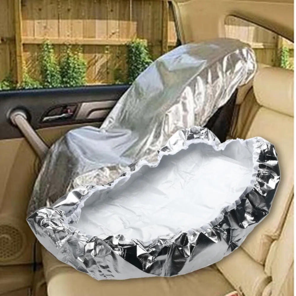 Universal Protective Silver Aluminium Car Seat Sun Shade Cover Baby Infant Carriage Sunshade Cover Child Seat Deflect UV Rays