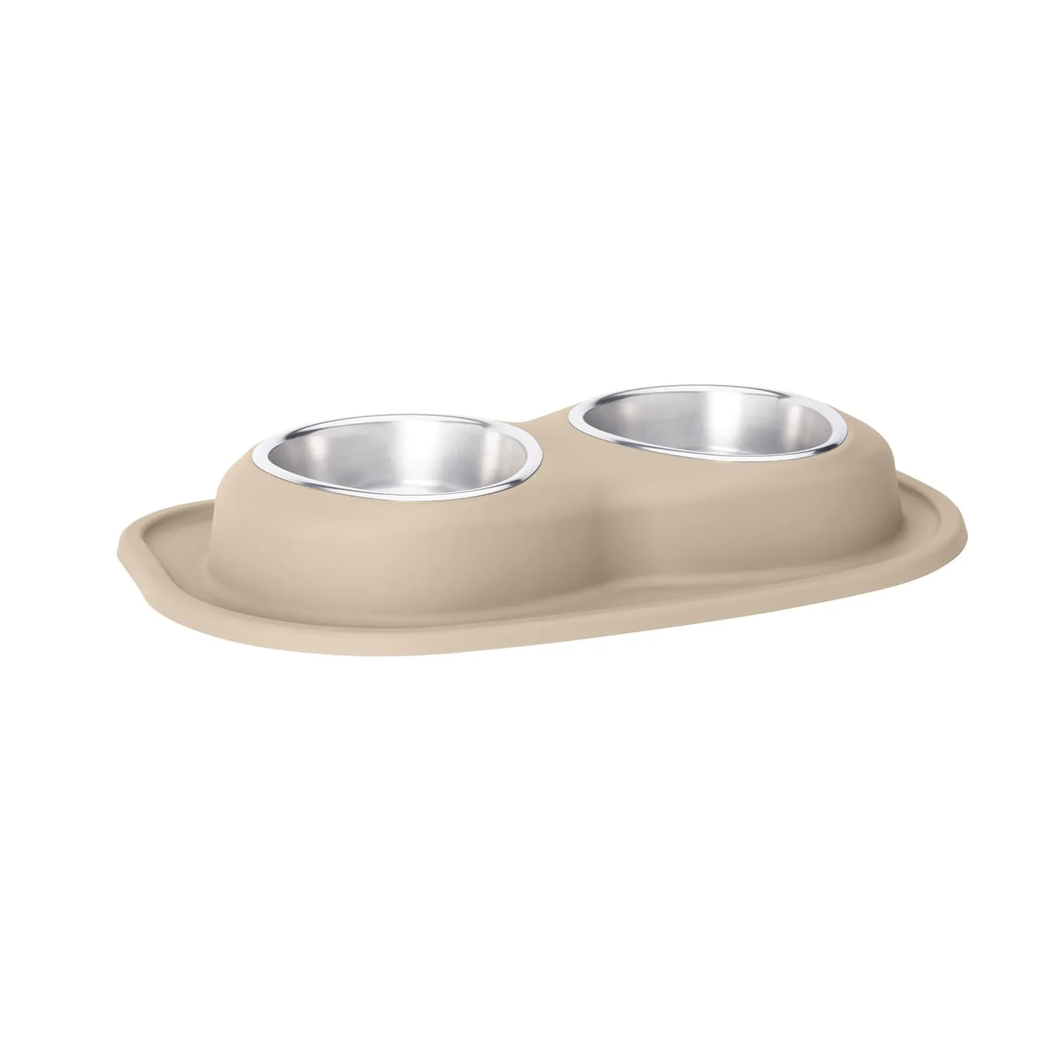 WeatherTech Double Low Pet Feeding System, Stainless Steel