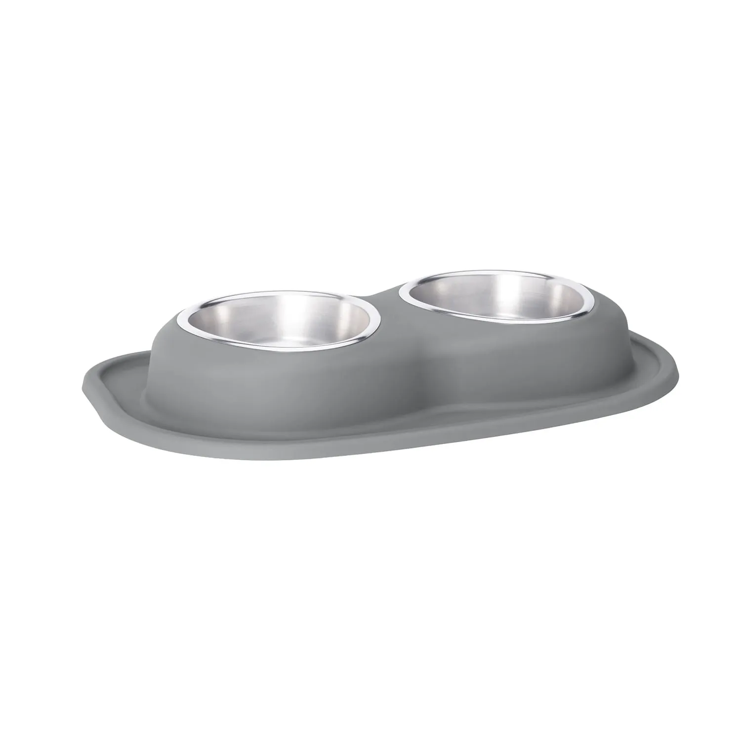 WeatherTech Double Low Pet Feeding System, Stainless Steel