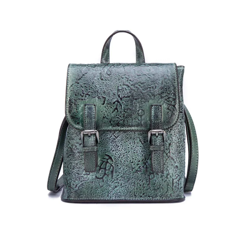 Women Dyeing Leather Backpack Handbags Cool Backpacks for Women